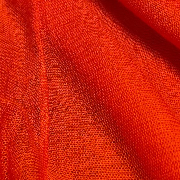 NWOT Luscious Orange VERTIGO Swimsuit Cover Poncho One Size So Soft Acrylic OSF - Picture 11 of 11
